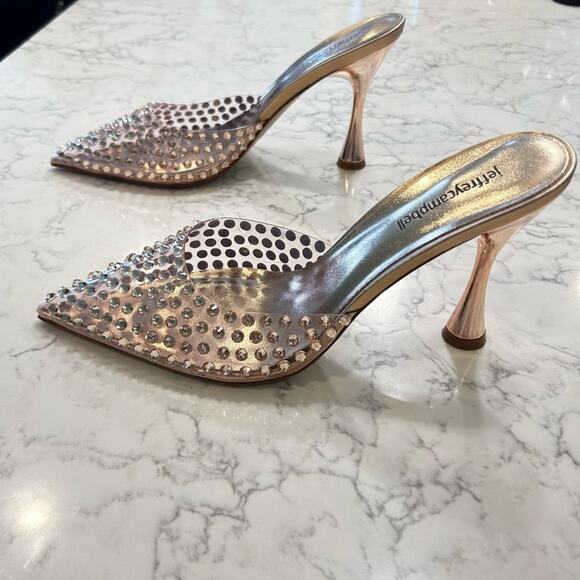 Jeffrey Campbell X Anthropologie Ziva Heel Rhinestone Studded Pointed Toe 9.5 - Picture 2 of 10
